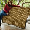 Westy Brown Plaid Quilt Home Decor  Quilt